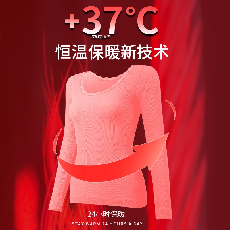 Thermal Underwear Women'S Cotton Base Layer Slim Fit Body Shaping Top And Bottom Set - Image 3